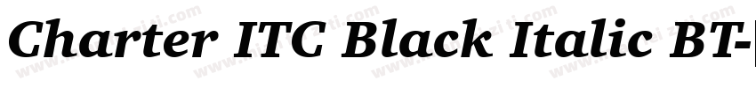 Charter ITC Black Italic BT字体转换